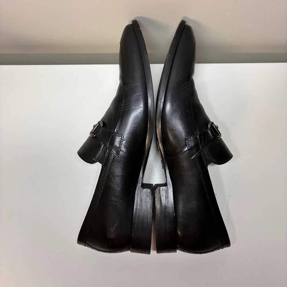 Johnston & Murphy Black Leather Bit Loafers